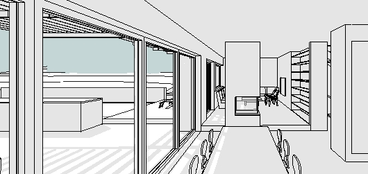 vy fr&aring;n matsal mot vardagsrum